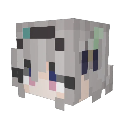 LugChang Minecraft avatar head, 3D render