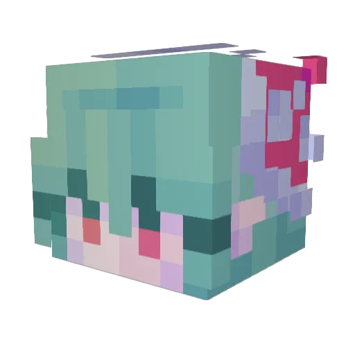 Lugaminer Minecraft avatar head, 3D render