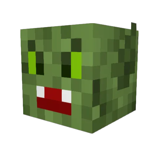 Lugashaldim Minecraft avatar head, 3D render