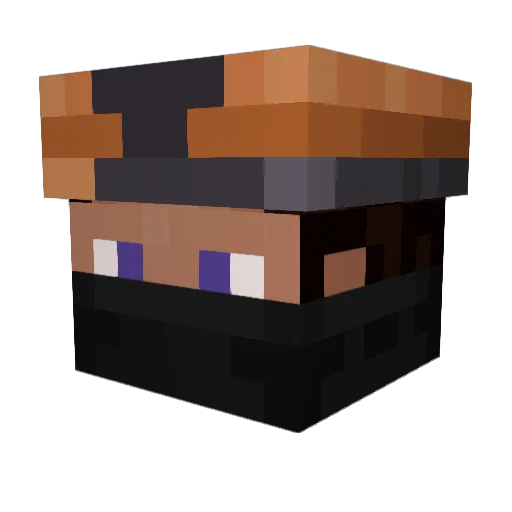 Lugattu Minecraft avatar head, 3D render