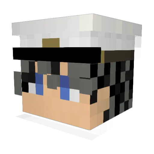 Luge2 Minecraft avatar head, 3D render