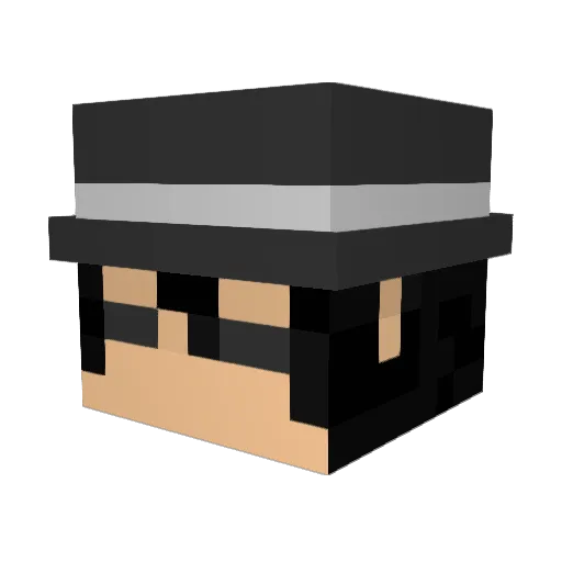 LugeNe0N Minecraft avatar head, 3D render