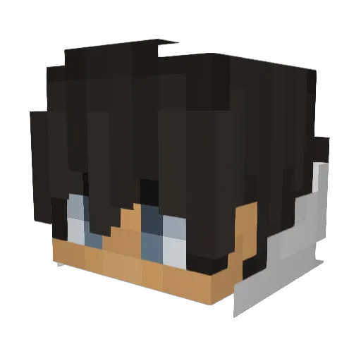 Lugest Minecraft avatar head, 3D render