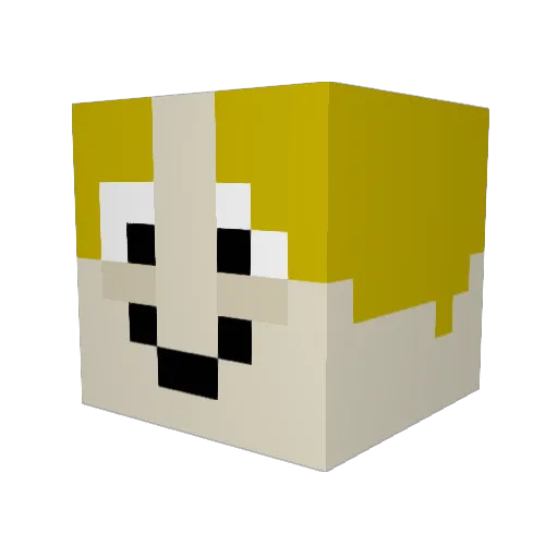 Lugga69 Minecraft avatar head, 3D render