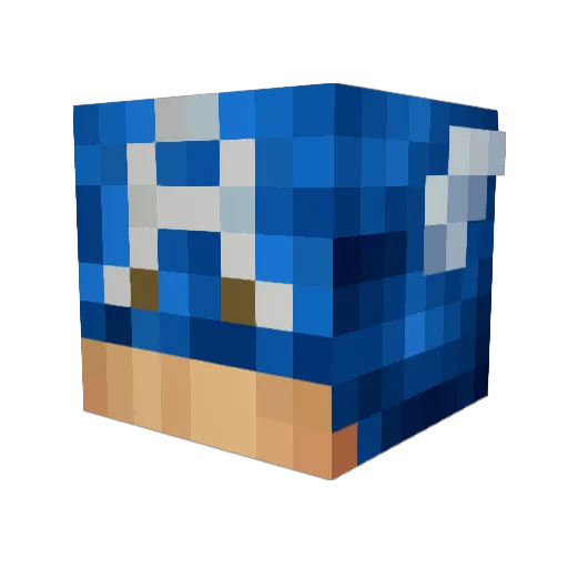 LuggeDE Minecraft avatar head, 3D render