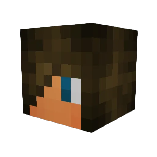 Luggen4Real Minecraft avatar head, 3D render