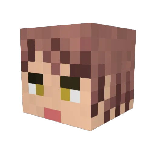 LughC Minecraft avatar head, 3D render