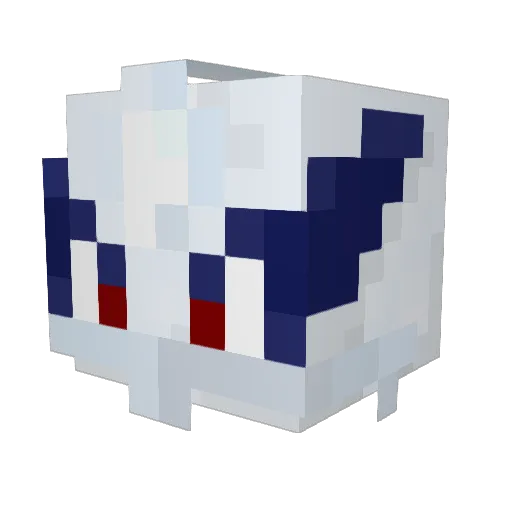 Lugia Minecraft avatar head, 3D render