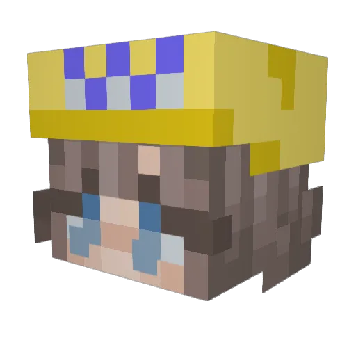 LugiaLady Minecraft avatar head, 3D render