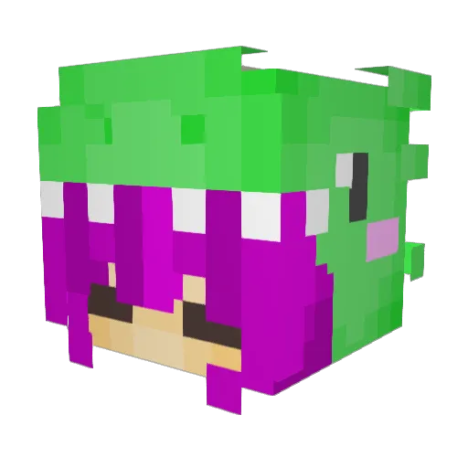 LugiaWolf Minecraft avatar head, 3D render