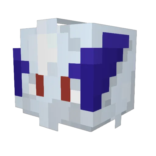 Lugiator Minecraft avatar head, 3D render