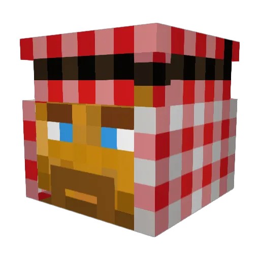 Lugman2003 Minecraft avatar head, 3D render