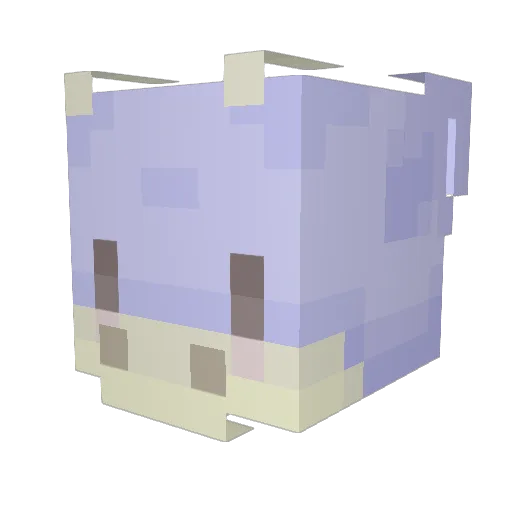 Lugnado Minecraft avatar head, 3D render