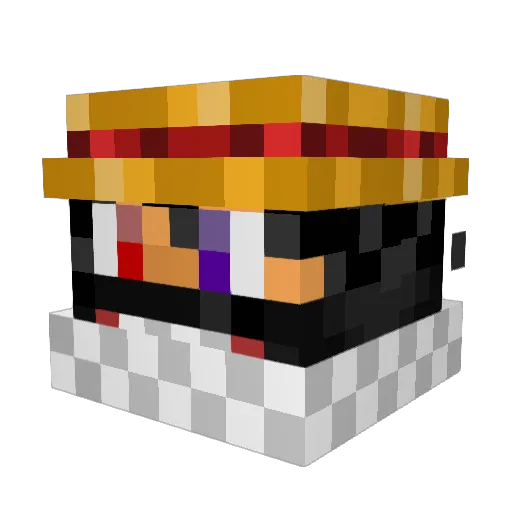 Lugoto Minecraft avatar head, 3D render