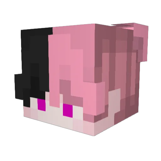Lugyx Minecraft avatar head, 3D render