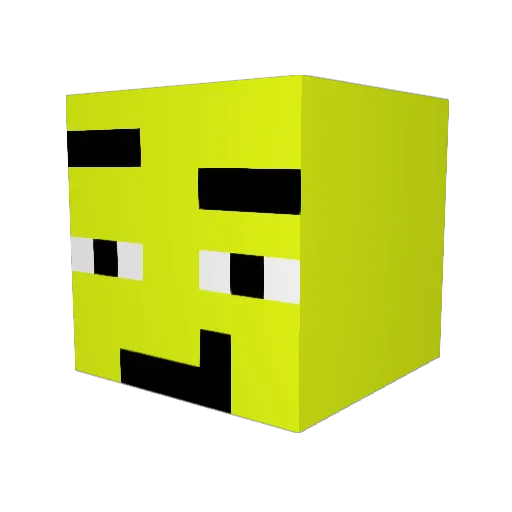 Lugzyean Minecraft avatar head, 3D render