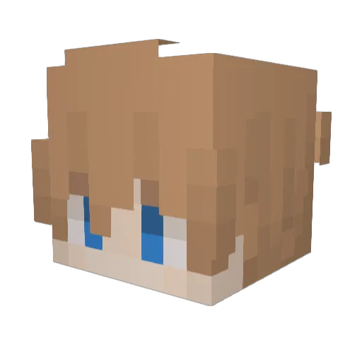 LuhLum Minecraft avatar head, 3D render