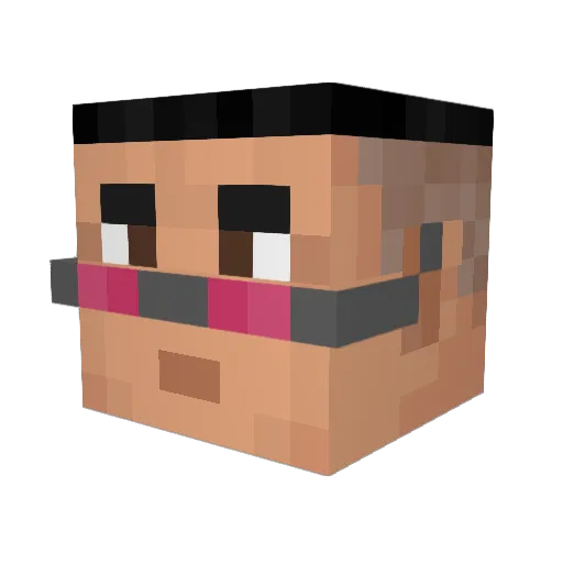 LuhMF Minecraft avatar head, 3D render