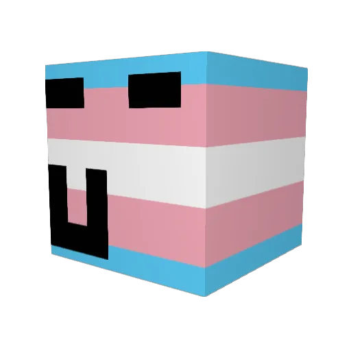 LuhSant Minecraft avatar head, 3D render