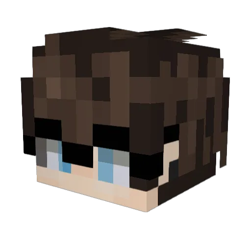 LuhTuna Minecraft avatar head, 3D render