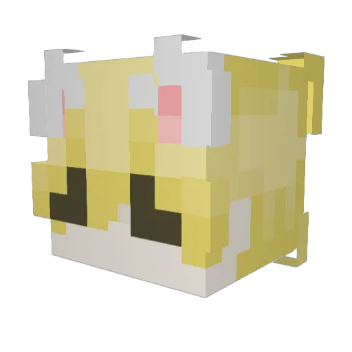 Luh_Bricycle Minecraft avatar head, 3D render