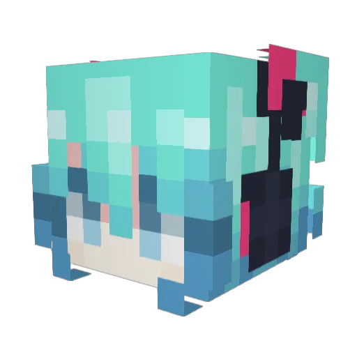 Luh_Oni Minecraft avatar head, 3D render
