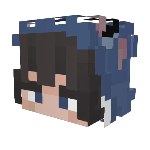 Luhjanny Minecraft avatar head, 3D render