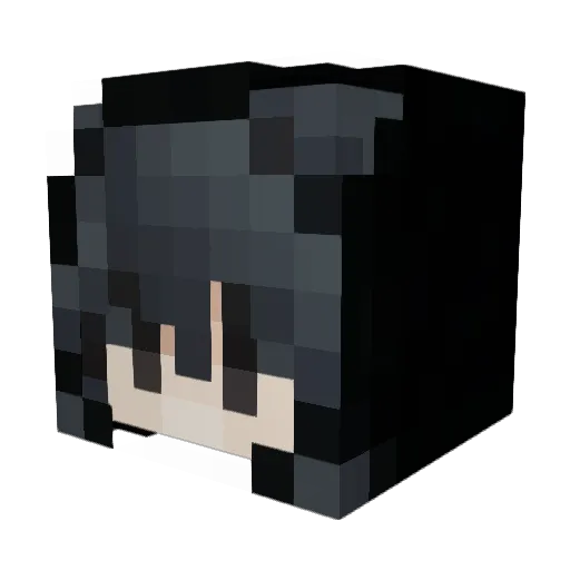 Luhrq Minecraft avatar head, 3D render