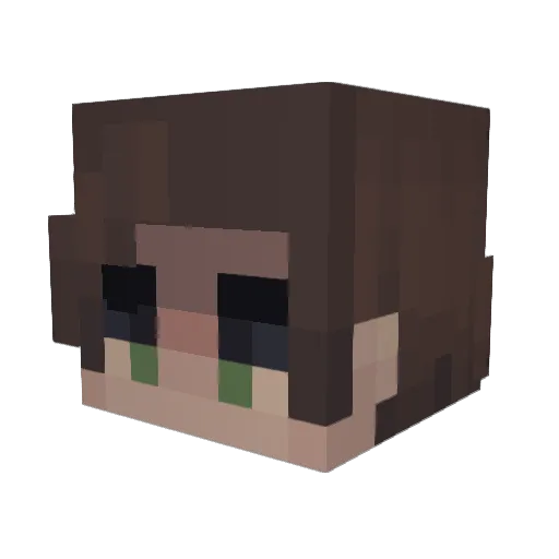 LuiCab Minecraft avatar head, 3D render
