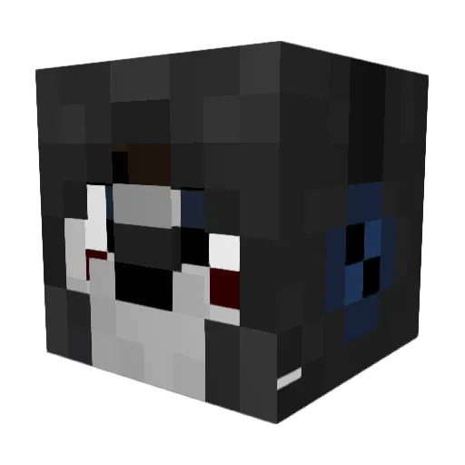 Luiazure Minecraft avatar head, 3D render