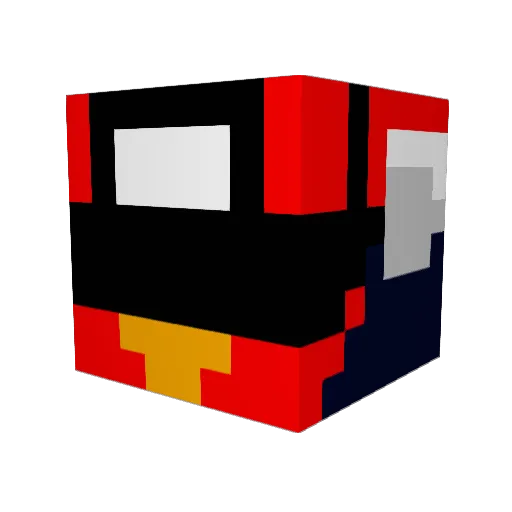 Luicho_ Minecraft avatar head, 3D render