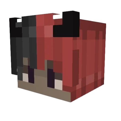 Luiciferr Minecraft avatar head, 3D render