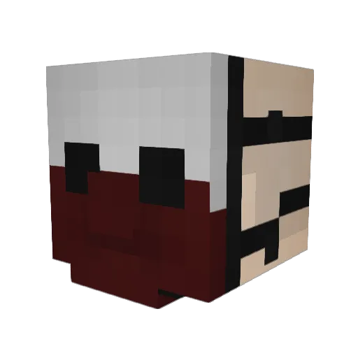 LuidCD Minecraft avatar head, 3D render
