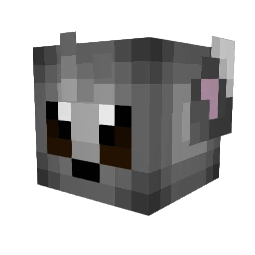 Luigi2G Minecraft avatar head, 3D render