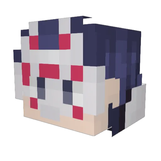 Luigi399 Minecraft avatar head, 3D render
