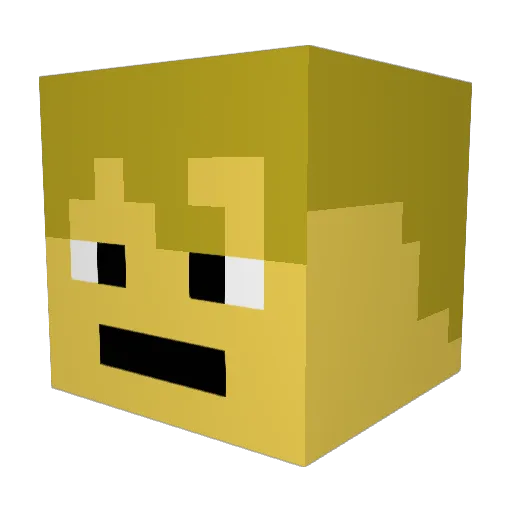 Luigi6662 Minecraft avatar head, 3D render
