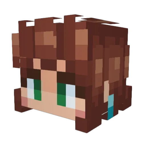 LuigiAndTippi Minecraft avatar head, 3D render