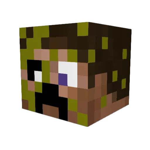 LuigiBOY243 Minecraft avatar head, 3D render