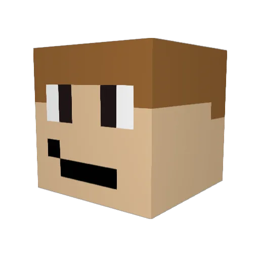 LuigiGameing Minecraft avatar head, 3D render
