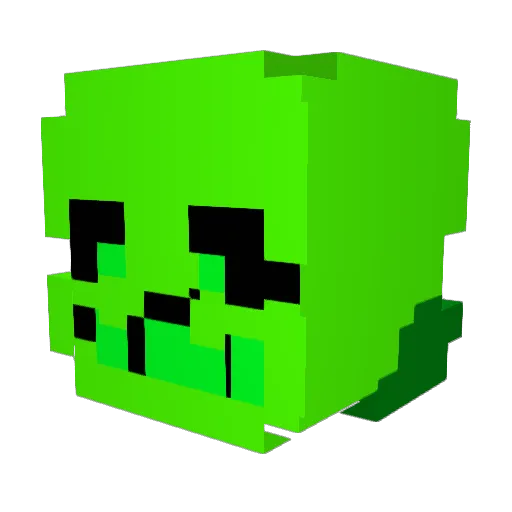 LuigiGoes Minecraft avatar head, 3D render