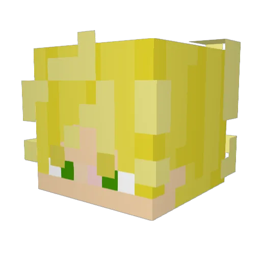 LuigiS73 Minecraft avatar head, 3D render