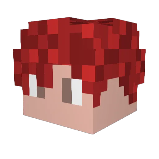LuigiTKO Minecraft avatar head, 3D render