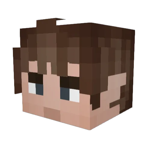 LuigiTrademark Minecraft avatar head, 3D render
