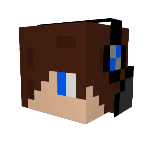 LuigiYT Minecraft avatar head, 3D render