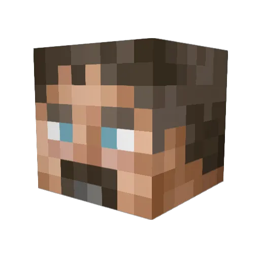 LuigiaLeung Minecraft avatar head, 3D render