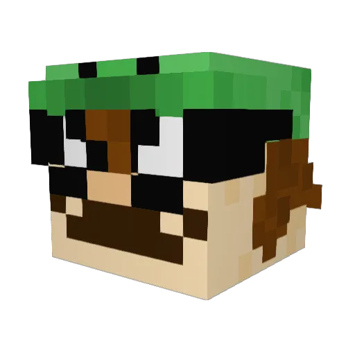Luigie171 Minecraft avatar head, 3D render