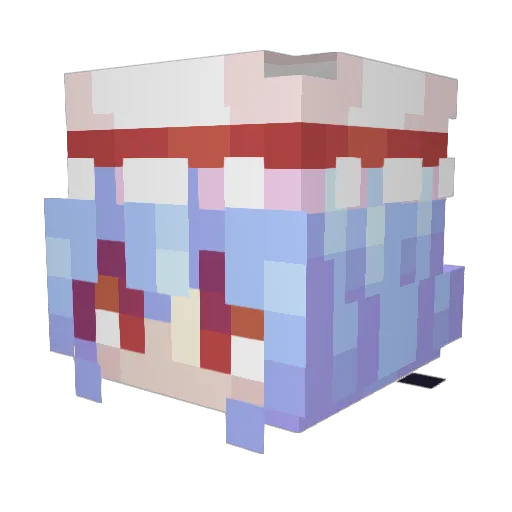 Luigios Minecraft avatar head, 3D render