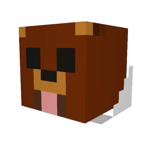 LuigyBuster Minecraft avatar head, 3D render
