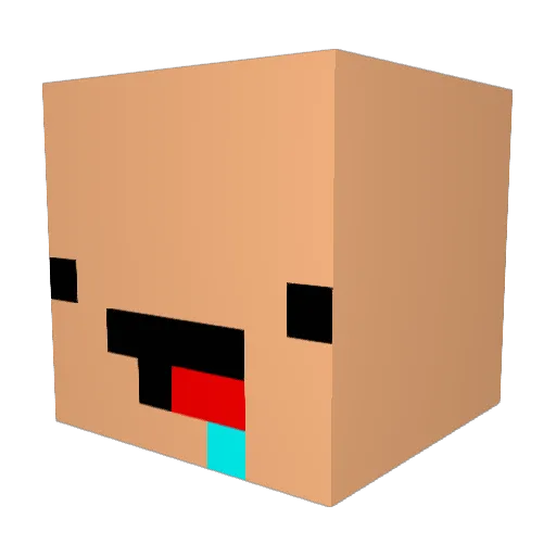 LuiizZ_ Minecraft avatar head, 3D render