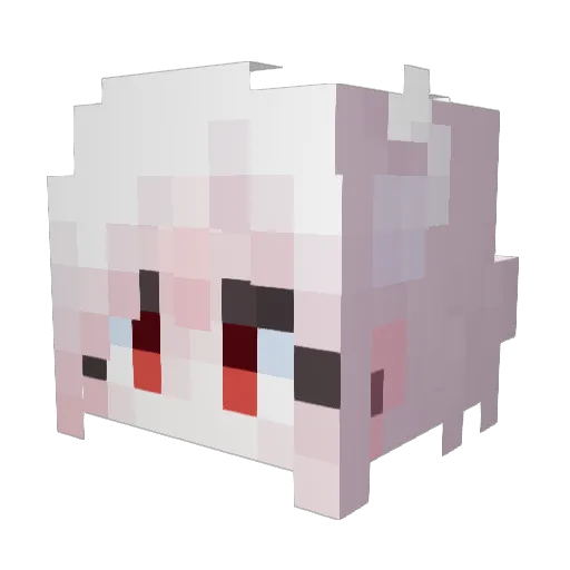 Luin48 Minecraft avatar head, 3D render